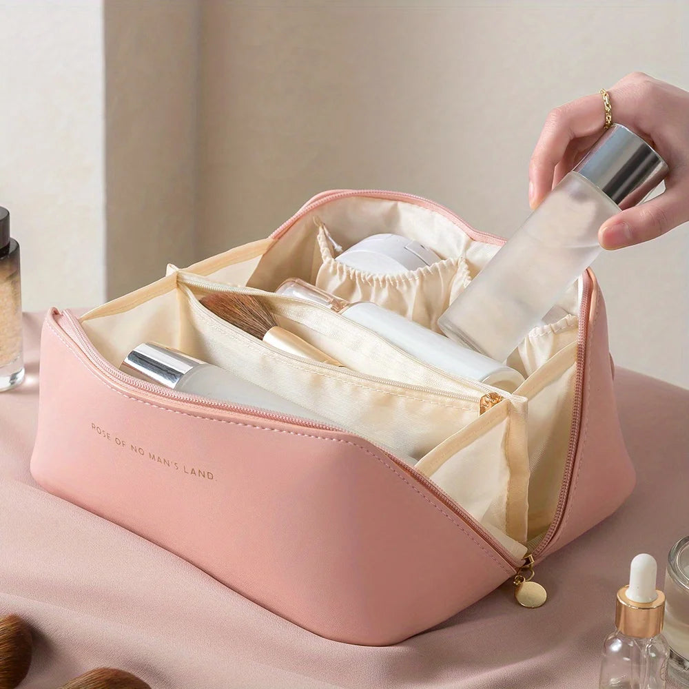 Makeup Organizer Female Toiletry Kit Bag Make up Case Storage Pouch Luxury Lady Box, Cosmetic Bag, Organizer Bag for Travel Zip