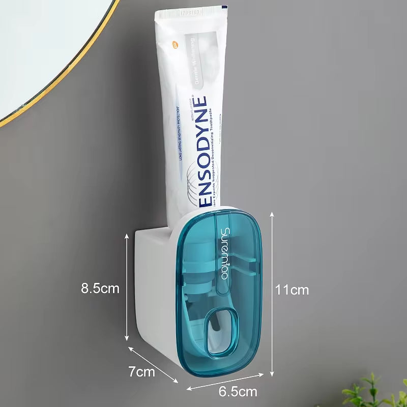 1 PCS Automatic Toothpaste Dispenser Bathroom Accessories Wall Mount Lazy Toothpaste Squeezer Toothbrush Holder