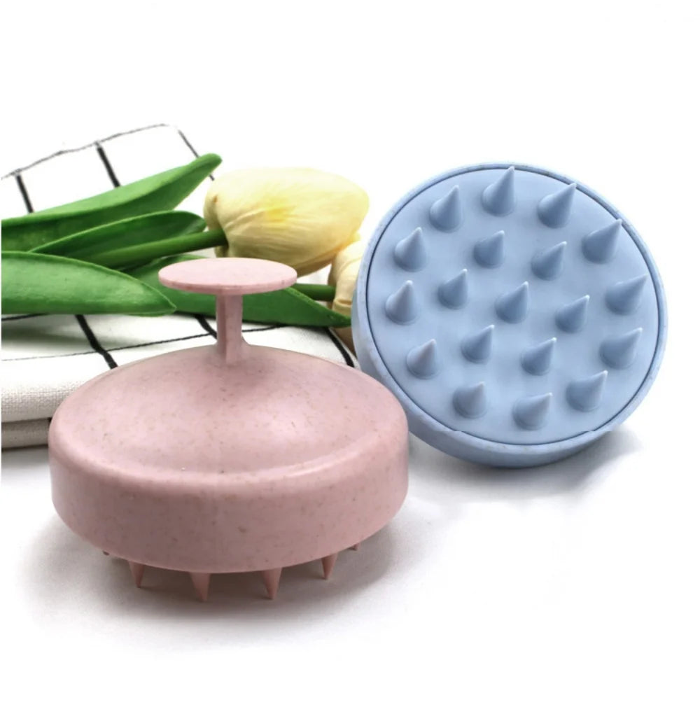 Silicone Shampoo Brush Head Scalp Massage Comb Clean the Scalp Thoroughly Body Massage Brush Bath Brush Salon Hairdressing Tool