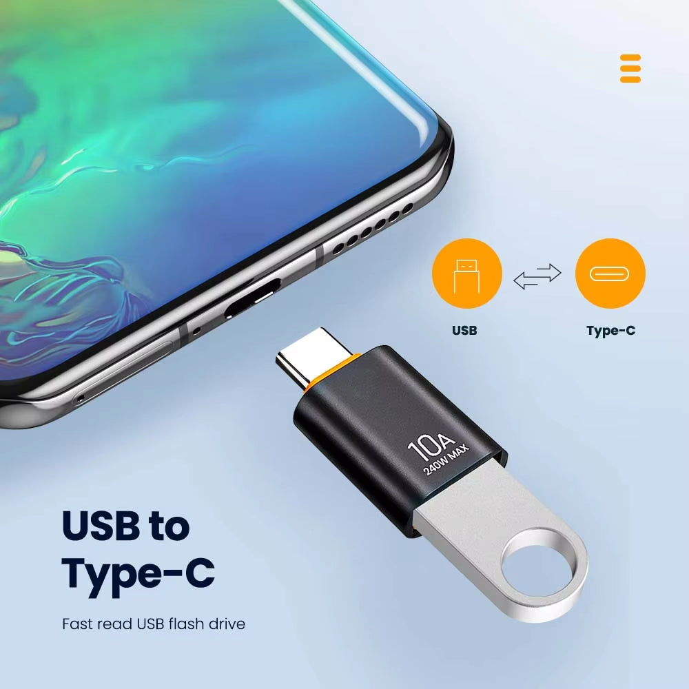 10A USB Type C to USB a Adapter USB 3.0To Type C OTG Converter Connector for Macbook Ipad Huawei Xiaomi Samsung